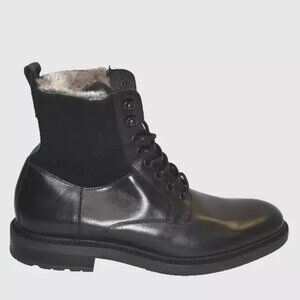 New! Bruno Magli Cerone Leather Suede Faux Fur Lined Sz 11.5 M DD357A MB1CERAO